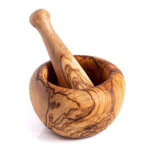 Mortier en bois d'olivier